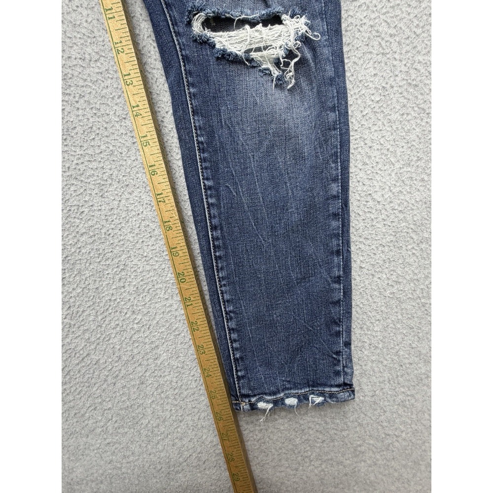 BKE Black Jeans Womens 30x27 Ankle Skinny Distressed Medium Wash Stretch Denim - Picture 3 of 10
